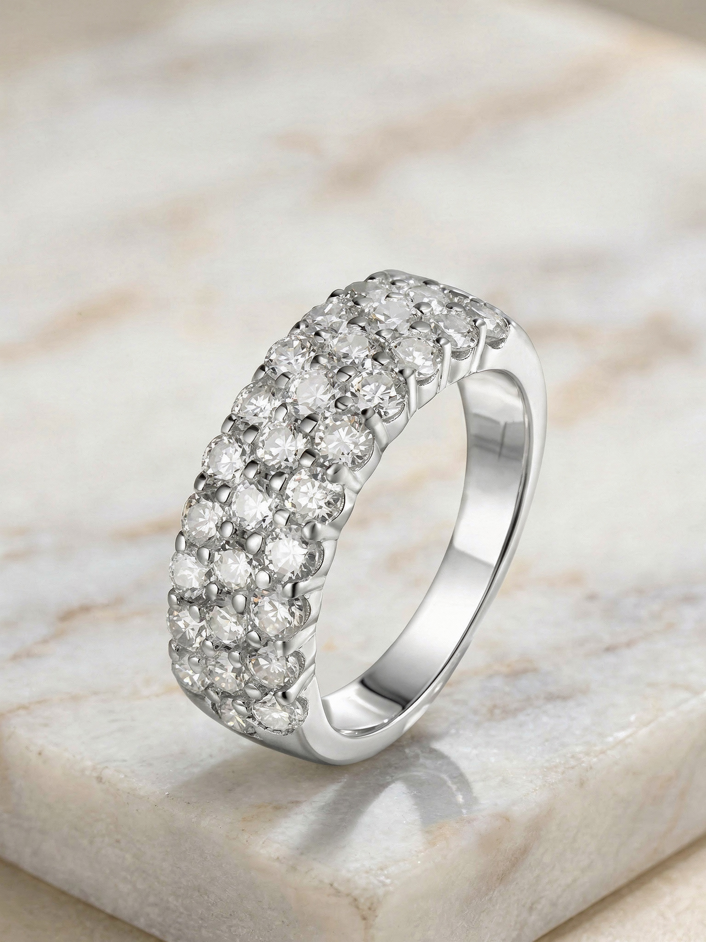 Anillo Destello Real de Moissanita